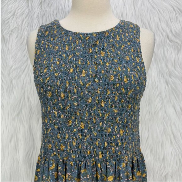 Natural Life Emmie Smocked Maxi Dress Tiered Floral Cottagecore Coastal Cowgirl - Picture 8 of 16